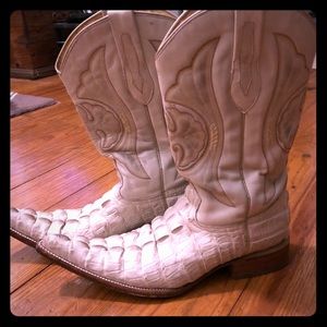 Vintage Embossed Croc Custom Cowboy Boots